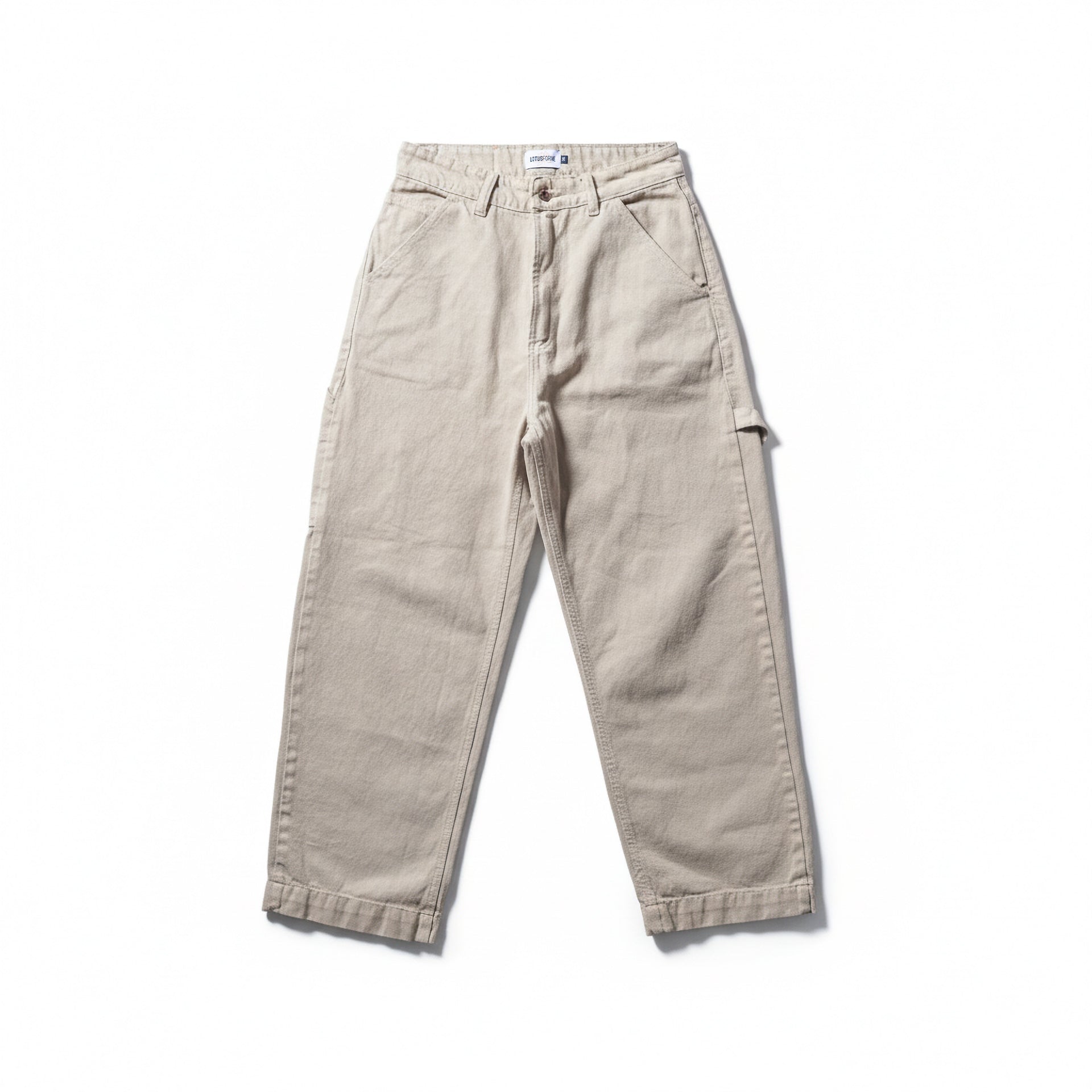 Calça Reta Sarja Bege