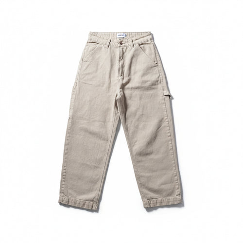 Calça Reta Sarja Bege