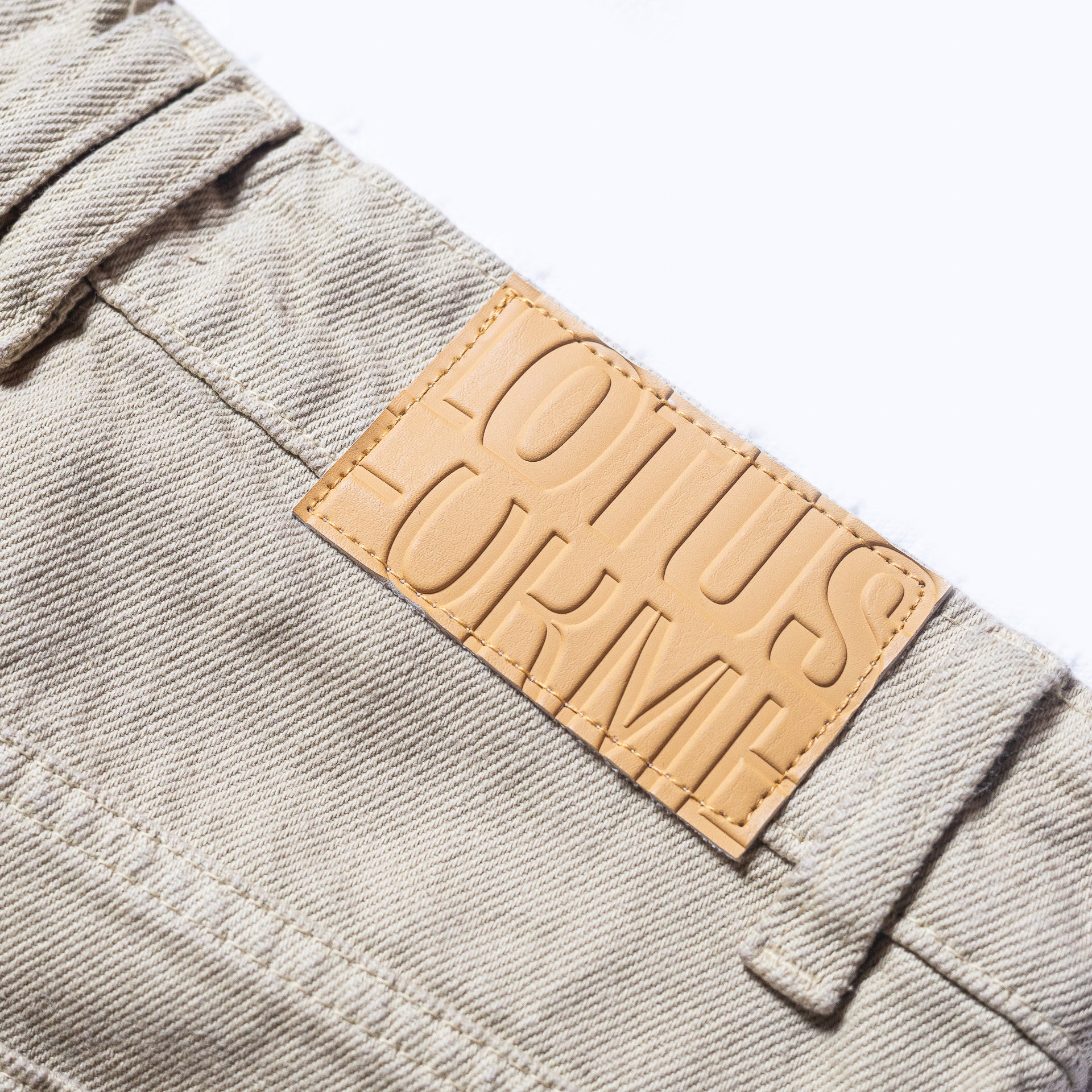 Calça Reta Sarja Bege