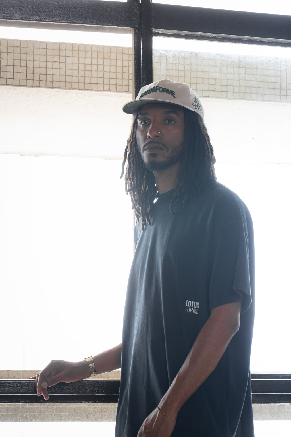 Camiseta Relaxed 'DREAM CITY' Cinza Estonado